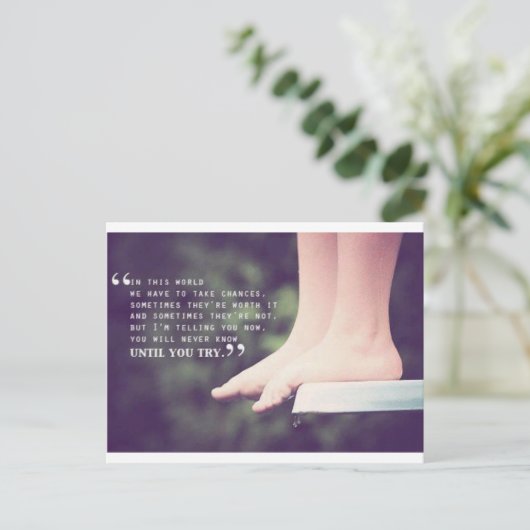 Kans nemen briefkaart (Staand voorkant)