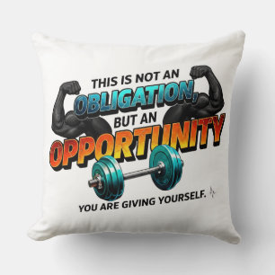 Kans Niet Verplichting Gym Quote Kussen