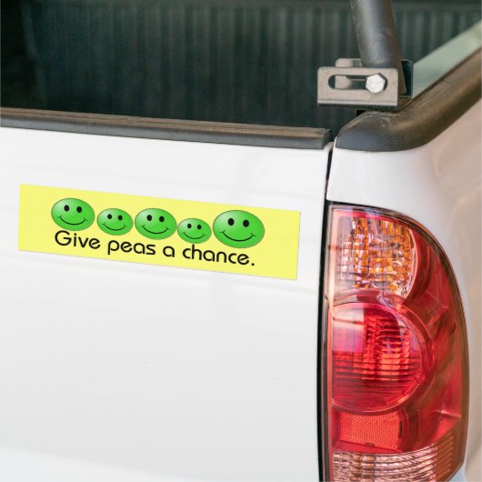 kans om erwten te geven bumpersticker (Op Truck)
