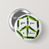 kans om erwten te geven ronde button 5,7 cm (Voorkant /achterkant)