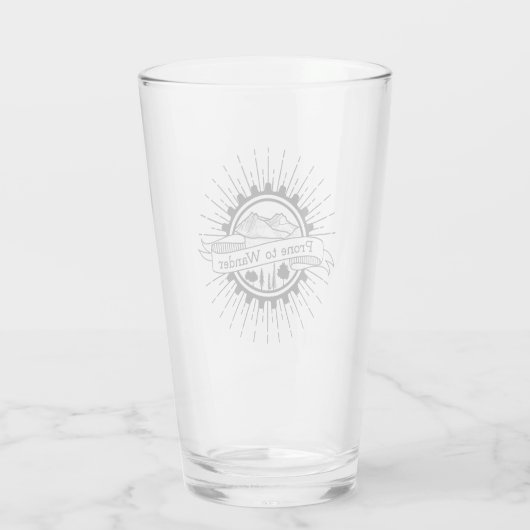 Kans om te reizen Reiziger Adventure Gift Glas (Achterkant)