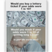 Kans om te winnen vs lang Covid vinyl; sticker (Voorkant)