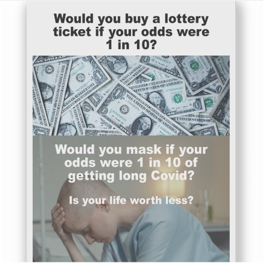 Kans om te winnen vs lang Covid vinyl; sticker (Voorkant)