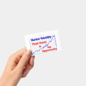 Kans op beurshandel voor aandelen badge (Handheld)