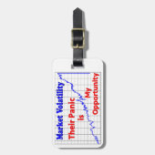 Kans op beurshandel voor aandelen bagagelabel (Voorkant verticaal)