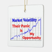 Kans op beurshandel voor aandelen keramisch ornament (Links)