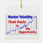 Kans op beurshandel voor aandelen keramisch ornament (Achterkant)