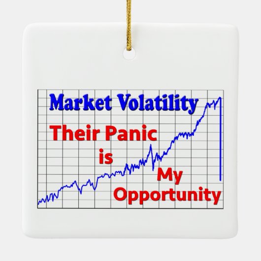 Kans op beurshandel voor aandelen keramisch ornament (Achterkant)