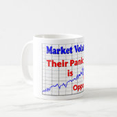 Kans op beurshandel voor aandelen koffiemok (Voorkant links)