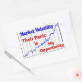 Kans op beurshandel voor aandelen rechthoekige sticker (Envelop)