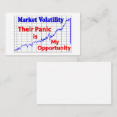Kans op beurshandel voor aandelen visitekaartje (Voorkant / Achterkant)