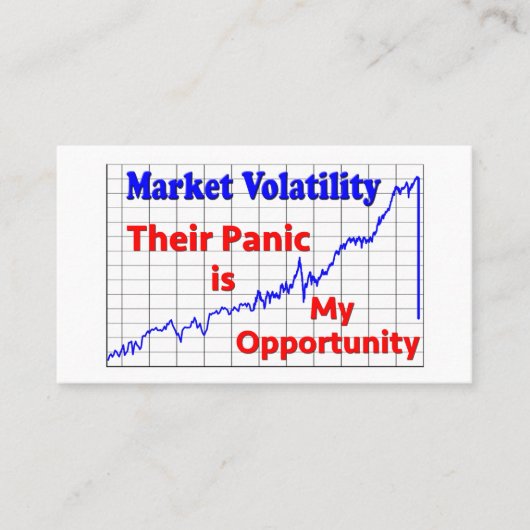 Kans op beurshandel voor aandelen visitekaartje (Voorkant)