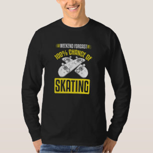 Kans op Schaats Weekend 100 percenten skateboarden T-shirt