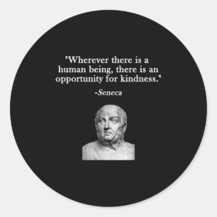 Kans op vriendelijkheid Seneca stoïcisme stoïcisme Ronde Sticker