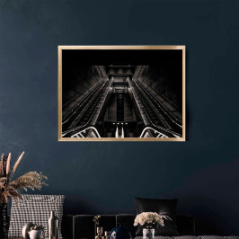 KANS VAN DE Subway Kopenhagen BLACK EN WITTE FINE  Poster