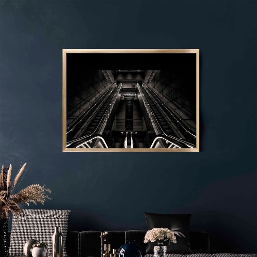 KANS VAN DE Subway Kopenhagen BLACK EN WITTE FINE  Poster