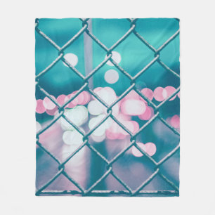 KANS VERBINDING FENCE MET BOKEH LIGHTS FLEECE DEKEN