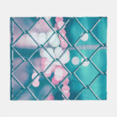 KANS VERBINDING FENCE MET BOKEH LIGHTS FLEECE DEKEN (Voorkant (Horizontaal))