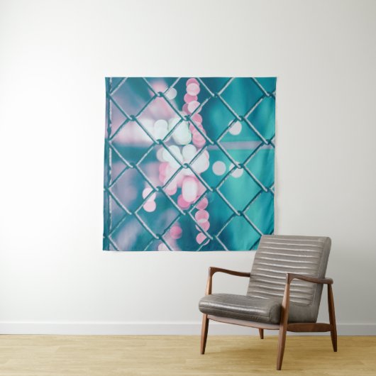 KANS VERBINDING FENCE MET BOKEH LIGHTS WANDKLEED (In Situ (horizontaal))