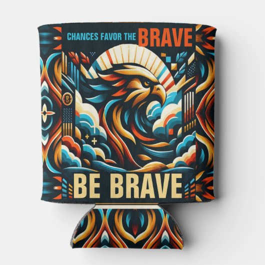 Kans voor de dapperen, wees dapper blikjeskoeler (Achterkant)