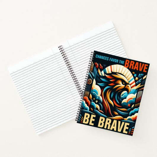 Kans voor de dapperen, wees dapper notitieboek (Binnen)
