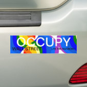 KANS WALL STREET LIET DE RAINBOW! BUMPERSTICKER (Op auto)