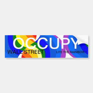 KANS WALL STREET LIET DE RAINBOW! BUMPERSTICKER