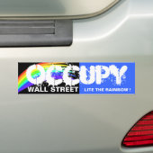 KANS WALL STREET LIET DE RAINBOW! BUMPERSTICKER (Op auto)