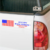 KANS WALL STREET POWET AAN MENSEN BUMPERSTICKER (Op Truck)