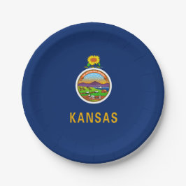Kansan Flag, Flag of Kansas Papieren Bordje