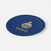 Kansan Flag, Flag of Kansas Papieren Bordje (Gekanteld)