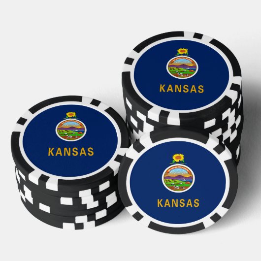 Kansan Flag, Flag of Kansas Poker Chips (Opstapeling)