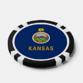 Kansan Flag, Flag of Kansas Poker Chips (Enkel)