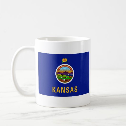 Kansan Flag + Kaart Mok (Links)
