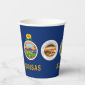 Kansan Flag & Seal, Flag of Kansas Papieren Bekers (Voorkant)