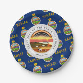 Kansan Flag & Seal, Flag of Kansas Papieren Bordje (Voorkant)