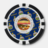 Kansan Flag & Seal, Flag of Kansas Poker Chips (Voorkant)