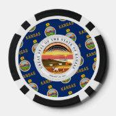Kansan Flag & Seal, Flag of Kansas Poker Chips (Achterkant)