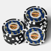 Kansan Flag & Seal, Flag of Kansas Poker Chips (Opstapeling)