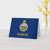 Kansan Vlag, Vlag van Kansas Kaart (Gele Bloem)