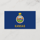 Kansan Vlag, vlag van Kansas Visitekaartje (Voorkant)