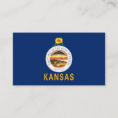 Kansan Vlag & Zegel, Vlag van Kansas Visitekaartje (Voorkant)