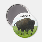 Kansas 1861 - 2011 magneet (Voorkant / Achterkant)