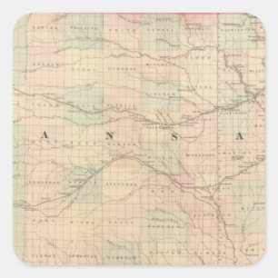 Kansas 6 vierkante sticker