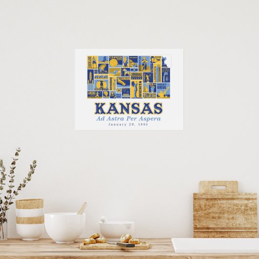 Kansas - Ad Astra Per Aspera - Poster (Keuken)