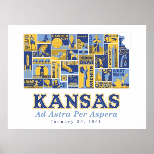 Kansas - Ad Astra Per Aspera - Poster (Voorkant)