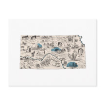 Kansas  Afbeelding Kaart Antiek Staat Grafiek