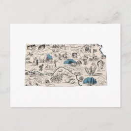 Kansas Afbeelding Kaart Antiek Staat Grafiek