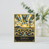 Kansas | Art. Deco Briefkaart (Staand voorkant)