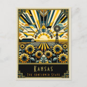 Kansas | Art. Deco Briefkaart (Voorkant)